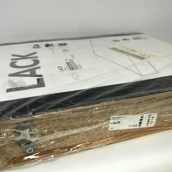 IKEA LACK Floating Wall Shelf - Black - Concealed Mount - 11.75" x 10.25" - Picture 2 of 4